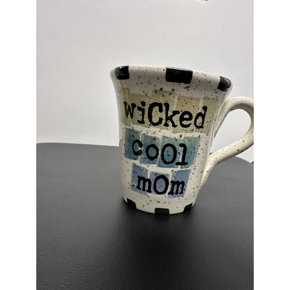 Wicked Cool Mom Coffee Ceramic Mug- Musesare Pottery Cup - Picture 2 of 4